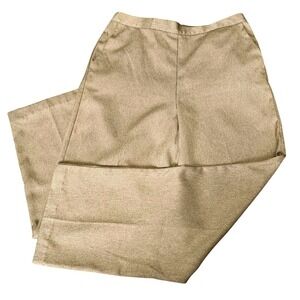 Vintage Alfred Dunner Brown Pull On Pants 12 High Rise Straight Leg Academia